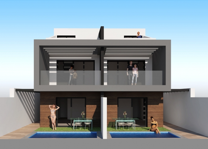 New - Semi Detached Villa - San Javier - San Javier - Town