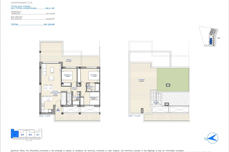 New - Penthouse - Los Alcazares - Serena Golf